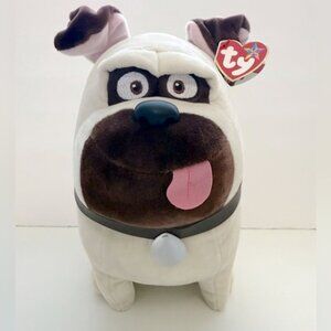 Ty Beanie Buddy Plush Mel The Pug From The Secret Life Of Pets Cream And Brown